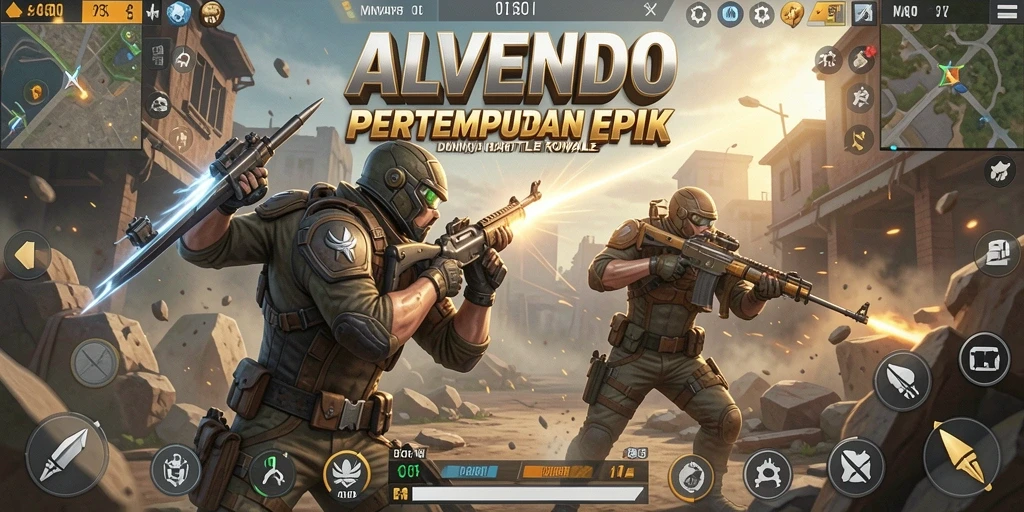 Tangkapan layar menunjukkan aksi pertempuran intens di ALVENDO.