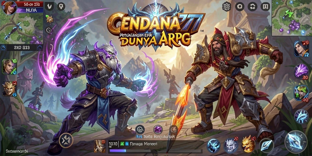 Tangkapan layar menampilkan aksi pertarungan seru dalam CENDANA777.