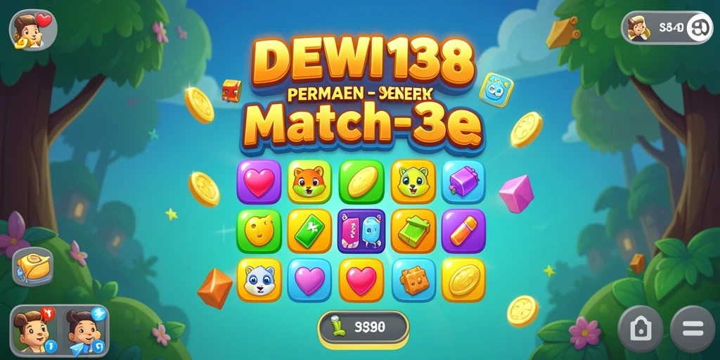 Tangkapan layar DEWI138 menampilkan aksi seru permainan Match-3.