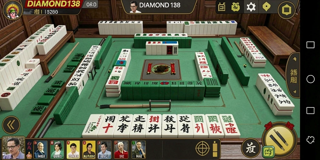 Screenshot gameplay <strong>DIAMOND138</strong> menampilkan aksi seru permainan Mahjong.