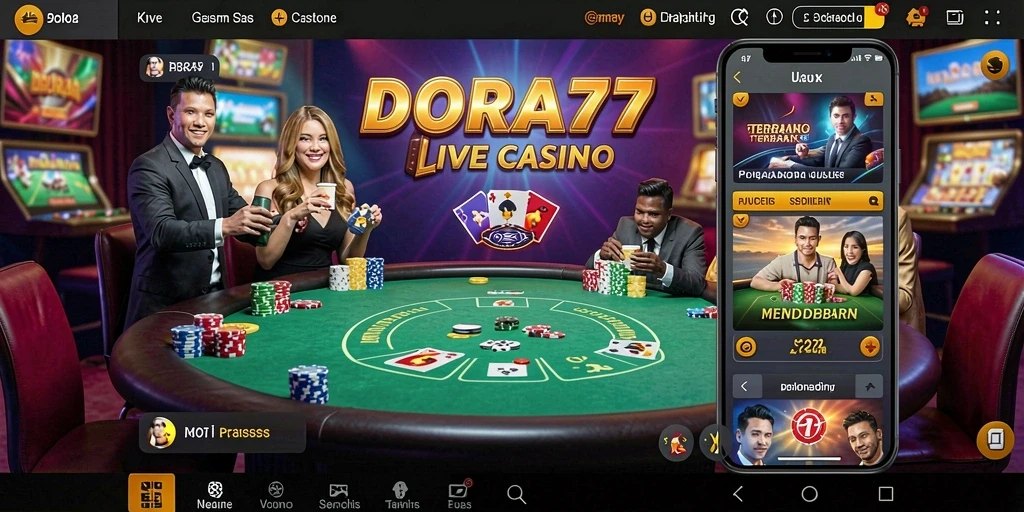 Tampilan gameplay DORA77 yang menarik dan interaktif di Live Casino.