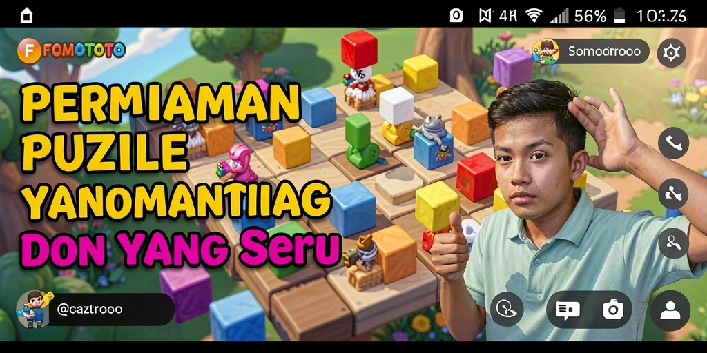 Screenshot gameplay <strong>FOMOTOTO</strong> menampilkan tantangan Puzzle yang menarik.