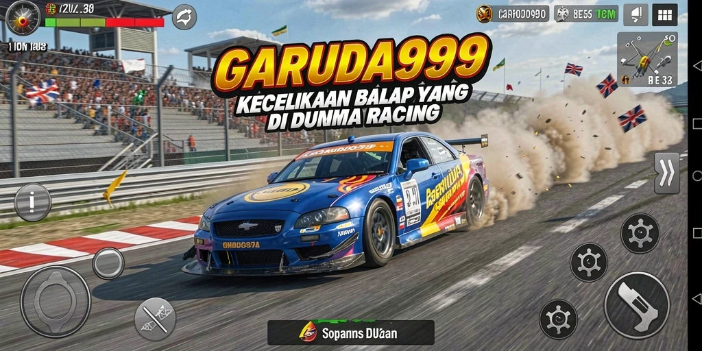 Tampilan gameplay balap di GARUDA999 yang menegangkan.