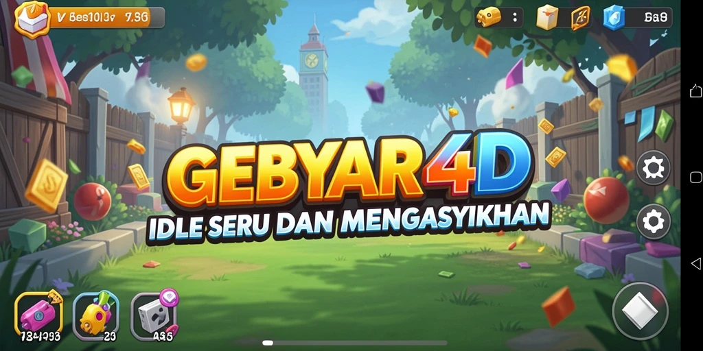 Tampilan gameplay GEBYAR4D yang mengasyikkan dan berwarna-warni.