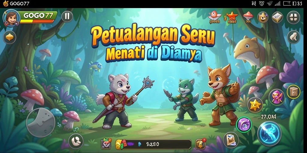 Tampilan gameplay GOGO77 yang penuh aksi dan eksplorasi.