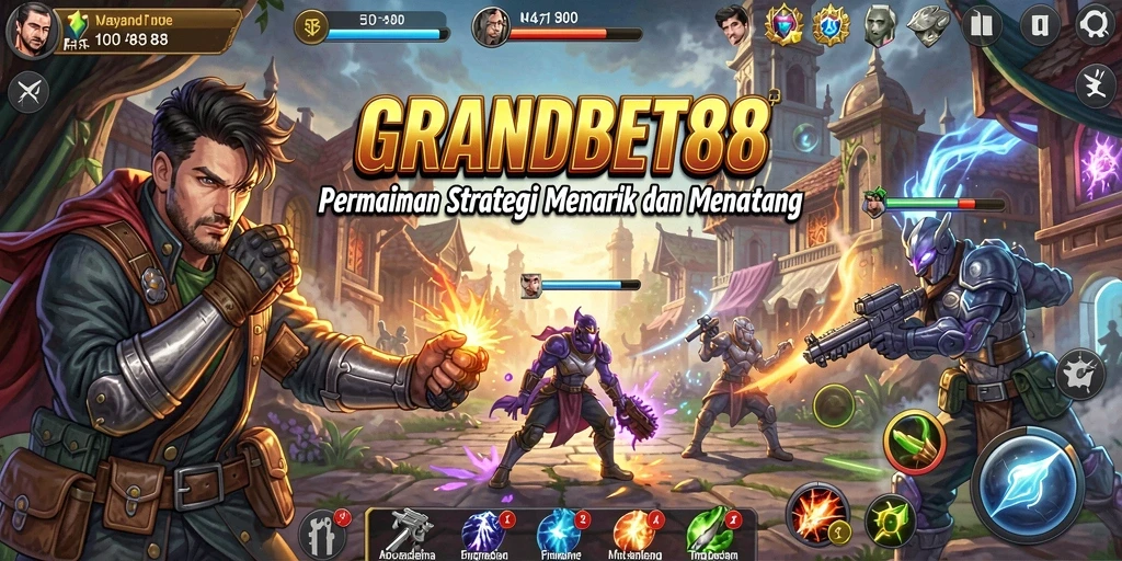 Tangkapan layar gameplay <strong>GRANDBET88</strong> menunjukkan aksi strategi yang mendebarkan.