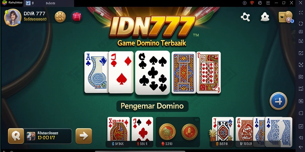 Tampilan gameplay yang menarik dari IDN777 dalam permainan Domino.