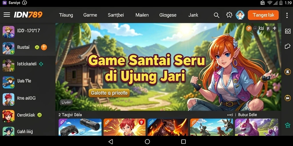 Tampilan gameplay IDN789 yang menyenangkan dan penuh warna.