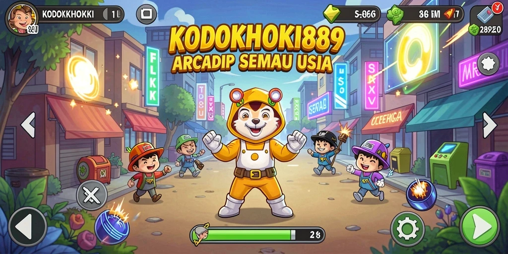Tampilan gameplay seru dalam KODOKHOKI889 dengan fitur Arcade.