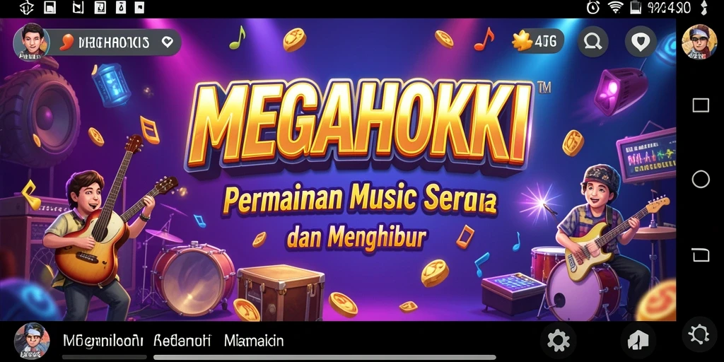 Tampilan gameplay MEGAHOKI yang penuh warna dan menarik.