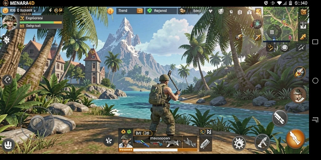 Screenshot gameplay MENARA4D menampilkan eksplorasi dunia terbuka yang luar biasa.