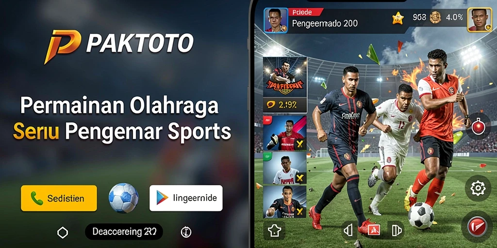 Screenshot gameplay PAKTOTO menampilkan aksi seru dalam pertandingan olahraga.