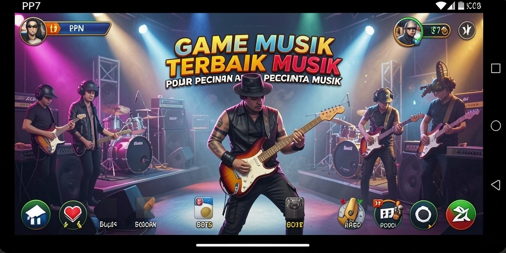 Screenshot PP7 menampilkan momen bermain musik yang seru.