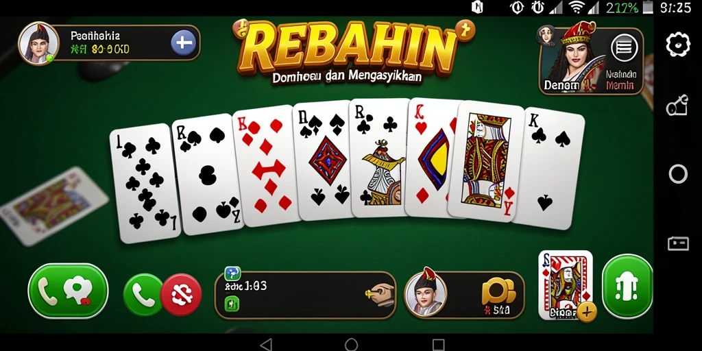Screenshot gameplay REBAHIN yang menampilkan aksi domino seru.
