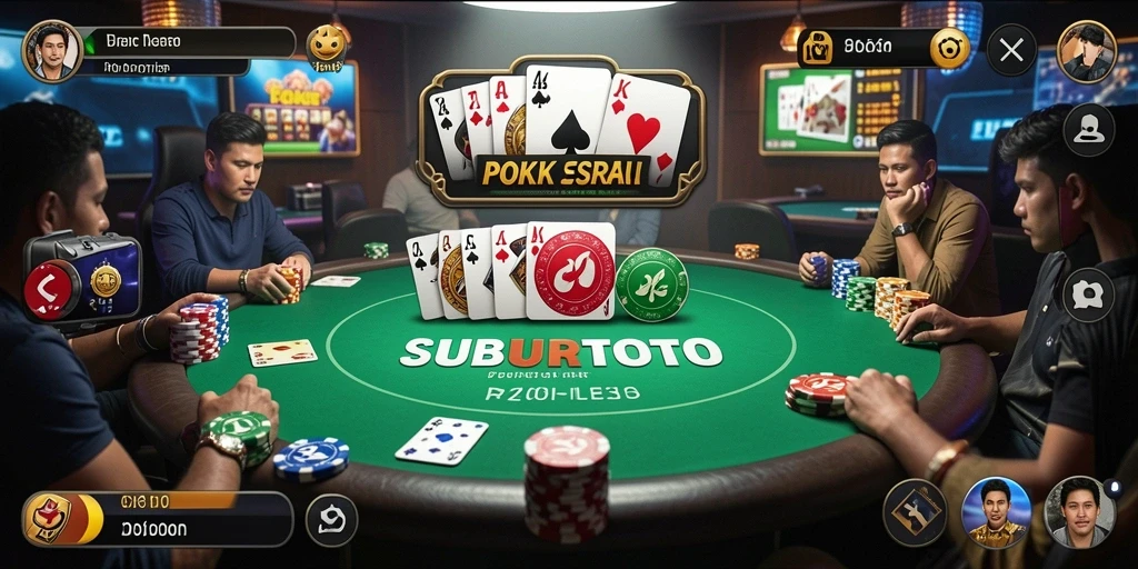 Tampilan screenshot SUBURTOTO dengan gameplay poker yang seru.